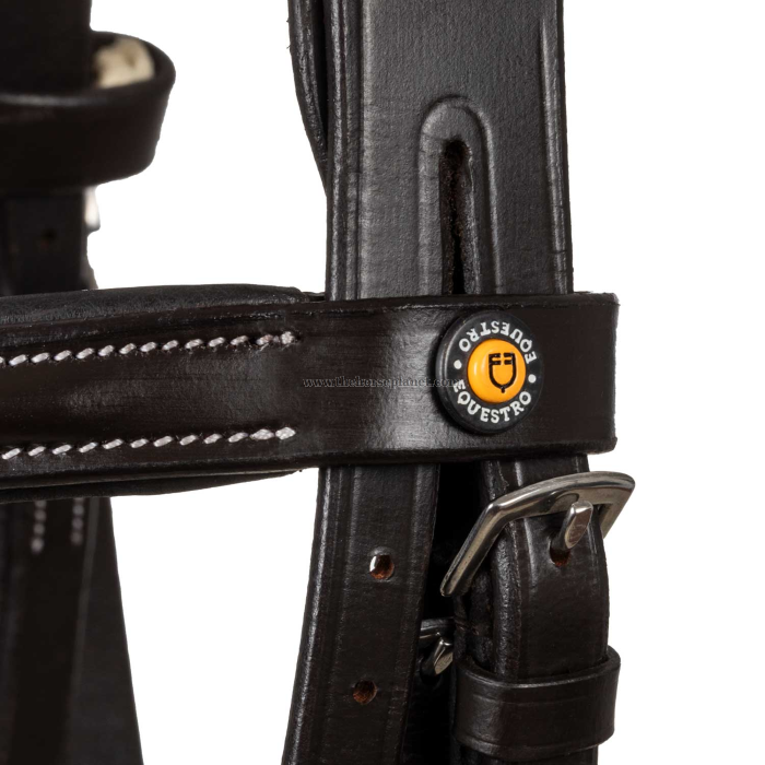 TESTIERA INGLESE EQUESTRO IN CUOIO ANATOMICA + REDINI