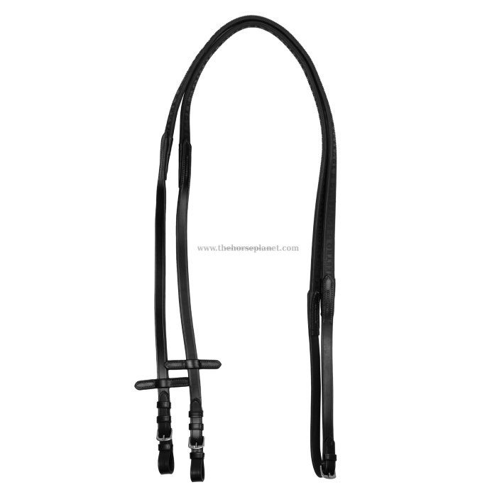 REDINI EQUESTRO IN GOMMA CON GRIP A RILIEVO E FINITURE IN ARGENTO 