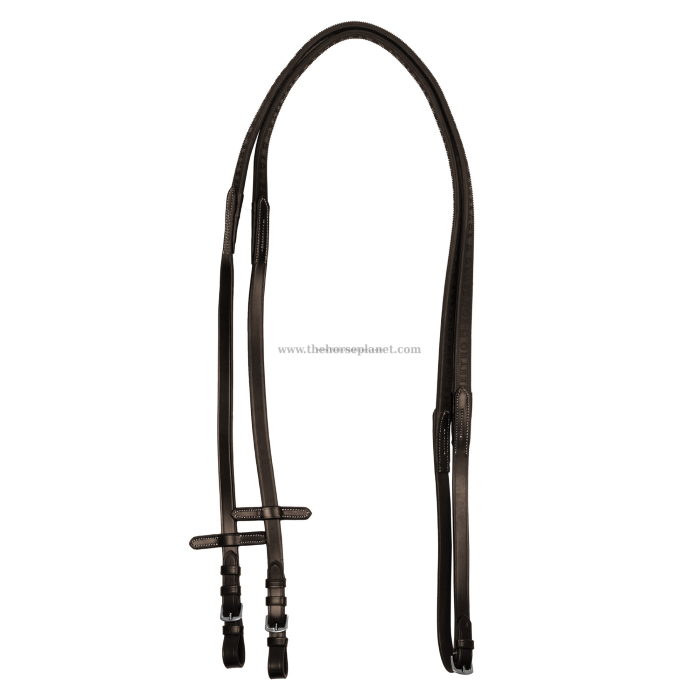 REDINI EQUESTRO IN GOMMA CON GRIP A RILIEVO E FINITURE IN ARGENTO 