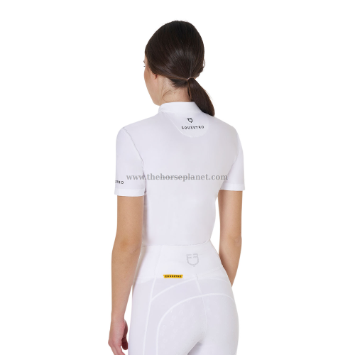 POLO DONNA DA CONCORSO EQUESTRO MANICA CORTA STRASS 
