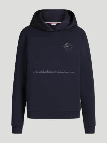 FELPA CON CAPPUCCIO E STRASS TOMMY HILFIGER MOD. HOLLYWOOD SS26 (INT.TELATO)