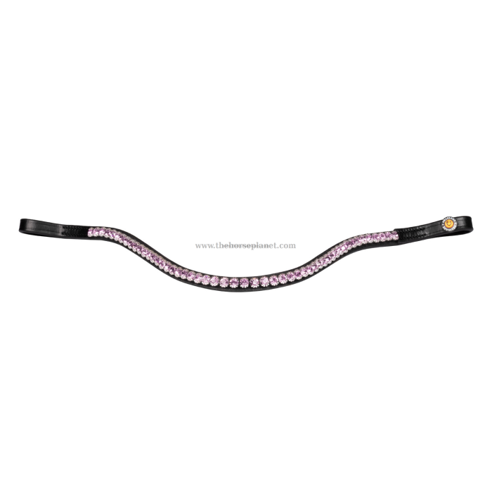 FRONTALINO EQUESTRO CON STRASS VIOLA