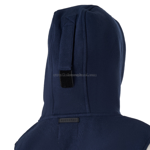 FELPA BAMBINA EQUESTRO BICOLORE CON CAPPUCCIO E ZIP INT. FELPATO