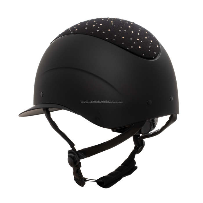CAP EQUESTRO OPACO VISIERA LARGA CON STRASS 