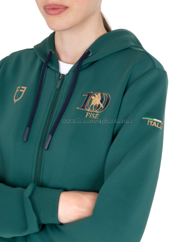 FELPA DONNA TECNICA CON CAPPUCCIO EQUESTRO X FISE 100