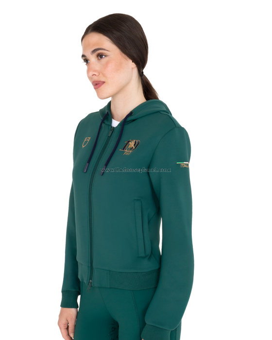 FELPA DONNA TECNICA CON CAPPUCCIO EQUESTRO X FISE 100