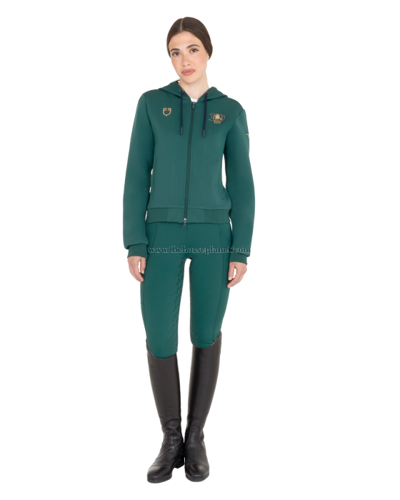 FELPA DONNA TECNICA CON CAPPUCCIO EQUESTRO X FISE 100