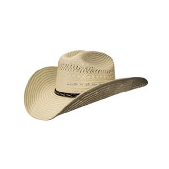 CAPPELLO IN PAGLIA DA UOMO COUNTRY WEST (BIANCO - 60),CAPPELLI/CAP,AMAHORSE