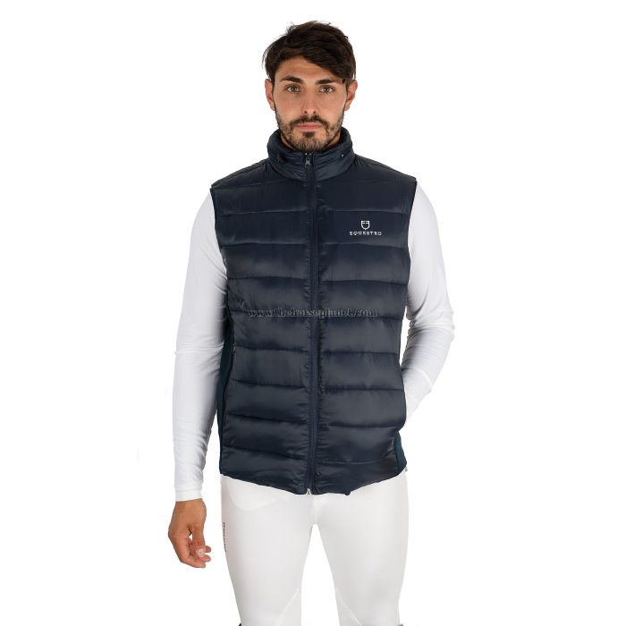 SMANICATO UOMO EQUESTRO MOD. LUND BLU NAVY L FELPE GIUBBOTTI EQUESTRO