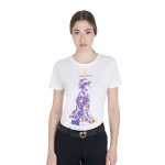 T-SHIRT DONNA EQUESTRO SLIM FIT STAMPA CAVALIERE 