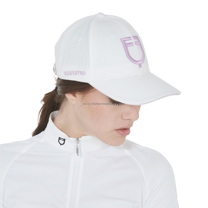 CAPPELLO EQUESTRO BASEBALL NEW COLLECTION UNISEX BIANCO FUCSIA