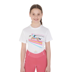 T-SHIRT BIMBA EQUESTRO JUMPING HORSE