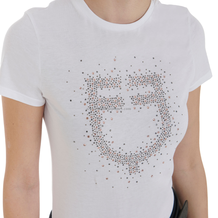 T-SHIRT DONNA EQUESTRO MOD. PINK DIAMOND LOGO