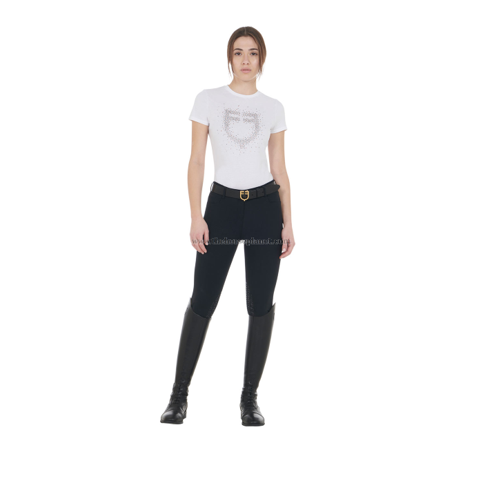 T-SHIRT DONNA EQUESTRO MOD. PINK DIAMOND LOGO