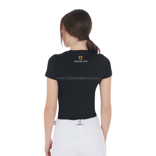T-SHIRT DONNA EQUESTRO MOD. PINK DIAMOND LOGO