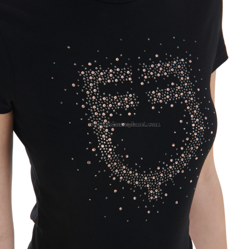 T-SHIRT DONNA EQUESTRO MOD. PINK DIAMOND LOGO