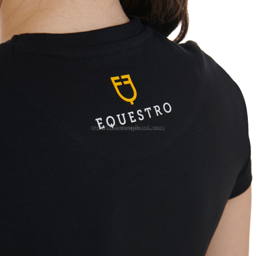 T-SHIRT DONNA EQUESTRO MOD. PINK DIAMOND LOGO