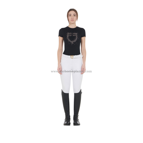 T-SHIRT DONNA EQUESTRO MOD. PINK DIAMOND LOGO