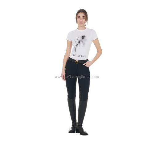 T-SHIRT DONNA EQUESTRO MOON RIDING COTTON