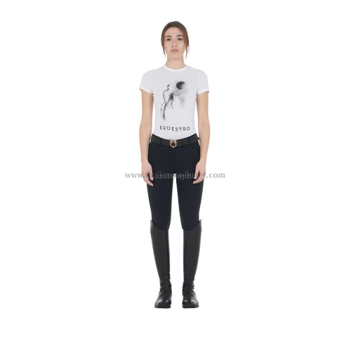 T-SHIRT DONNA EQUESTRO MOON RIDING COTTON