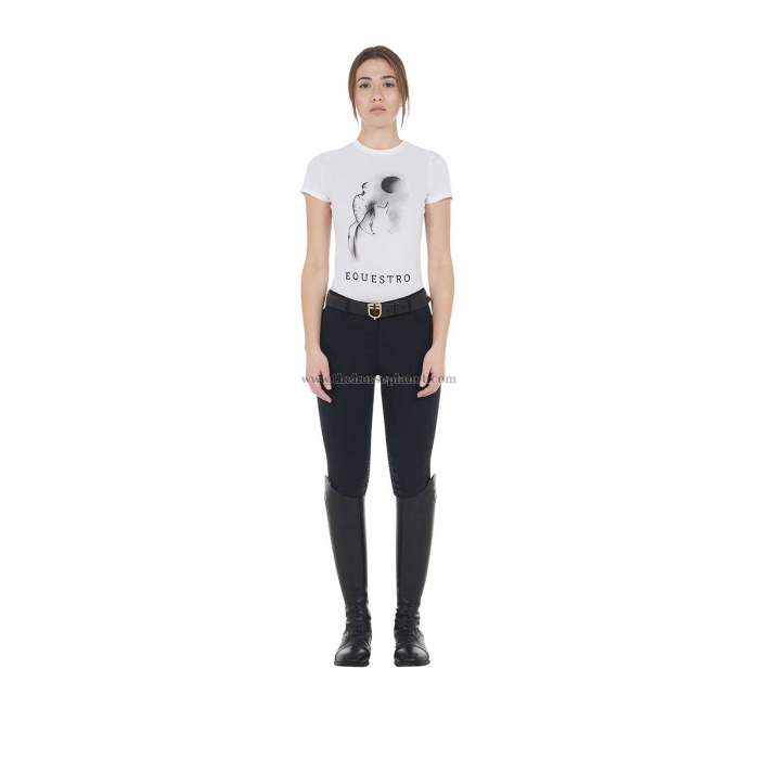 T-SHIRT DONNA EQUESTRO MOON RIDING COTTON
