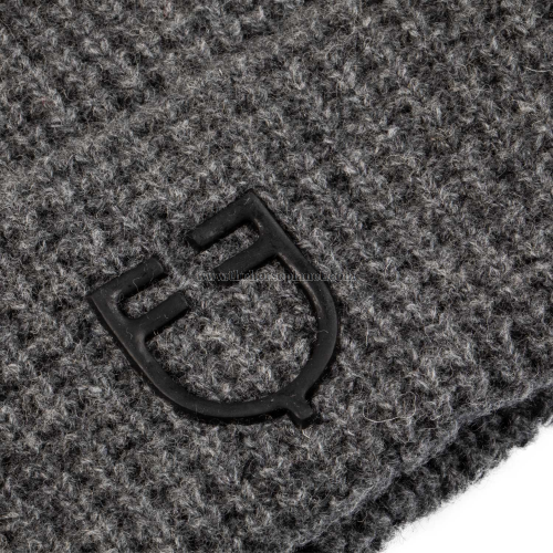 CUFFIA EQUESTRO UNISEX LANA A COSTINE CON LOGO